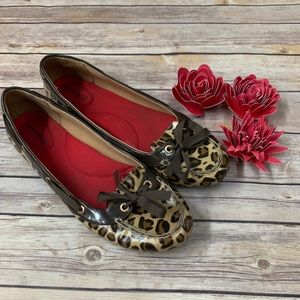 Top Slide Sperry’s Leopard Size 11 GUC 👟